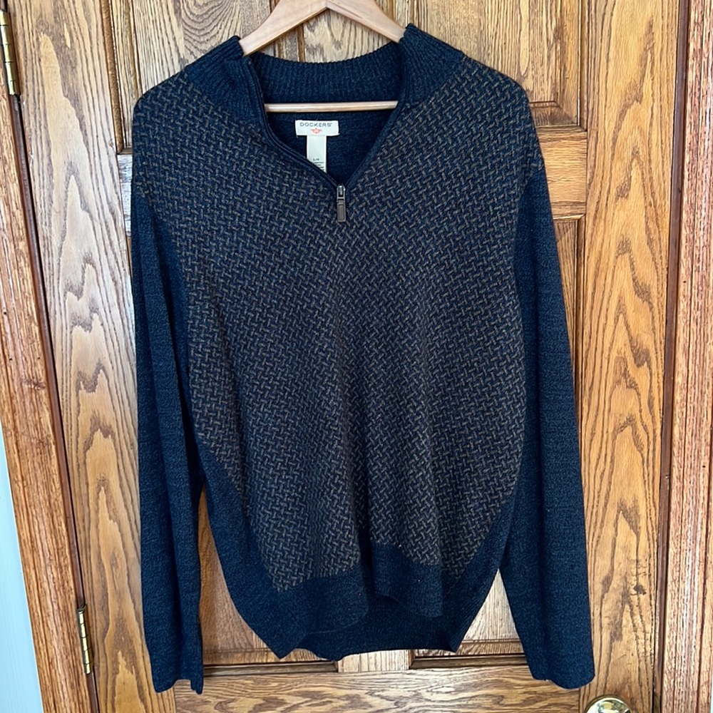 Dockers Chenille Argyle sweater size L
